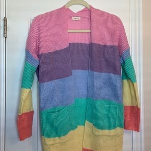 Rainbow boyfriend cardigan
